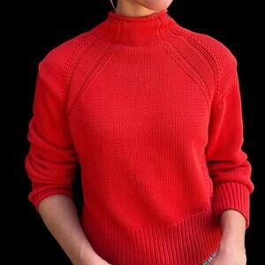 H&M Vibrant Red Cowl Neck Sweater